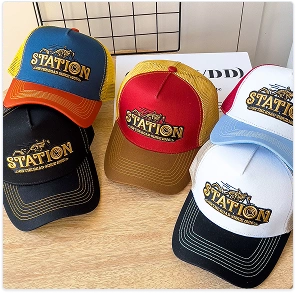 High-quality custom hat embroidery close-up